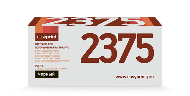 купить совместимый Картридж EasyPrint TN-2375 черный совместимый с принтером Brother (LB-2375) 