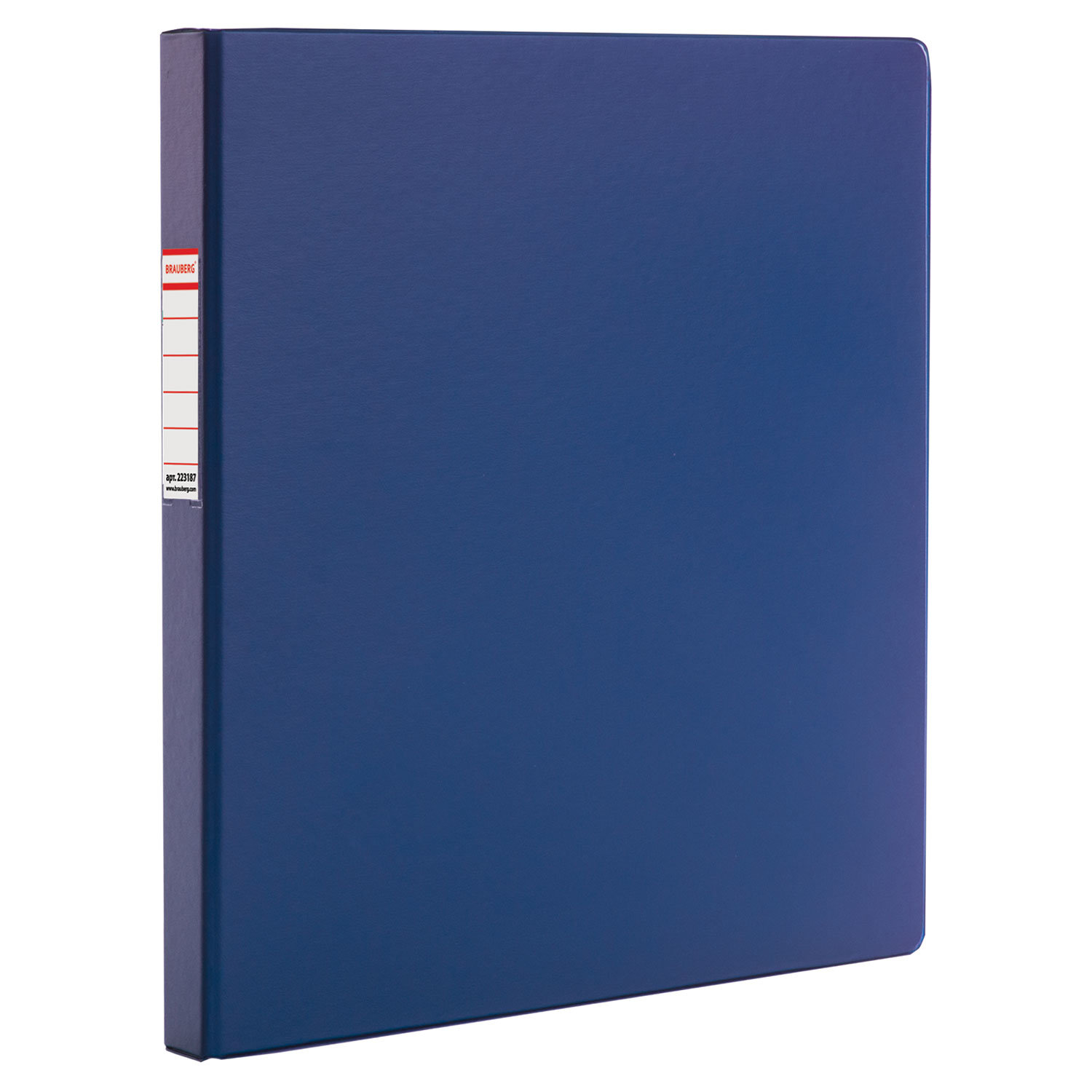 Папка с металлическим пружинным скоросшивателем BRAUBERG, картон/ПВХ, 35 мм, синяя, до 290 листов, 2