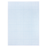 Бумага масштабно-координатная (миллиметровая), планшет, А4, голубая, 20 листов, ПЛОТНАЯ 80 г/м2, STA