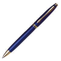 Ручка подарочная шариковая BRAUBERG "De Luxe Blue", корпус синий, узел 1 мм, линия письма 0,7 мм, си