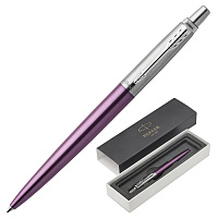 Ручка шариковая PARKER "Jotter Core Victoria Violet CT", корпус фиолетовый, хромированные детали, си