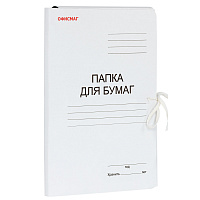 Папка для бумаг с завязками картонная мелованная ОФИСМАГ, гарантированная плотность 320 г/м2, до 200