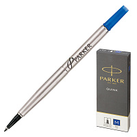 Стержень для ручки-роллера PARKER "Quink RB", металлический, 116 мм, линия письма 0,7 мм, синий, 195