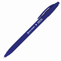 Ручка шариковая масляная автоматическая BRAUBERG "Delta", СИНЯЯ, soft-touch, 0,7 мм, линия 0,5 мм, 1