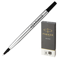 Стержень для ручки-роллера PARKER "Quink RB", металлический 116 мм, линия письма 0,7 мм, черный, 195