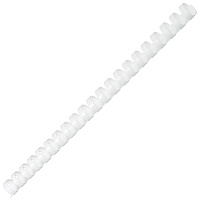 Пружины пластиковые для переплета, КОМПЛЕКТ 100 штук, 16 мм (для сшивания 101-120 листов), белые, ОФ