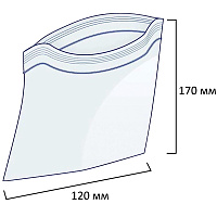 Пакеты с замком "зиплок" (гриппер), комплект 100 шт., 120х170 мм, ПВД, 35 мкм, PEZ009P