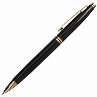 Ручка подарочная шариковая BRAUBERG "De Luxe Black", корпус черный, узел 1 мм, линия письма 0,7 мм, 