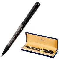 Ручка подарочная шариковая GALANT "PUNCTUM", корпус черный/оружейный металл, детали черные, узел 0,7