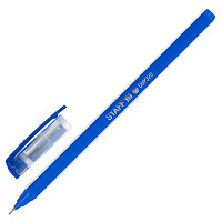 Ручка шариковая масляная STAFF Basic "OBP-320", СИНЯЯ, корпус голубой, узел 0,7 мм, линия письма 0,3