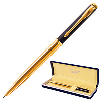 Ручка подарочная шариковая GALANT "ARROW GOLD", корпус черный/золотистый, детали золотистые, узел 0,