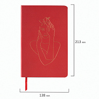 Ежедневник недатированный А5 (138х213 мм), BRAUBERG VISTA, под кожу, твердый, 136 л., "Outline", 111