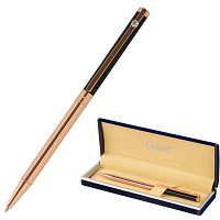 Ручка подарочная шариковая GALANT "ASTRON", корпус черный с золотом, детали золотистые, узел 0,7 мм,