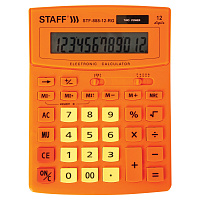 Калькулятор настольный STAFF STF-888-12-RG (200х150 мм) 12 разрядов, двойное питание, ОРАНЖЕВЫЙ, 250