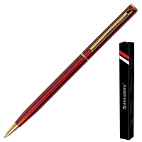 Ручка подарочная шариковая BRAUBERG "Slim Burgundy", корпус бордо, узел 1 мм, линия письма 0,7 мм, с