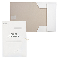 Папка для бумаг с завязками картонная ОФИСМАГ, гарантированная плотность 280 г/м2, до 200 листов, 12