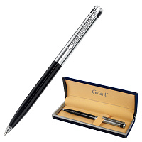 Ручка подарочная шариковая GALANT "ACTUS", корпус серебристый с черным, детали хром, узел 0,7 мм, си