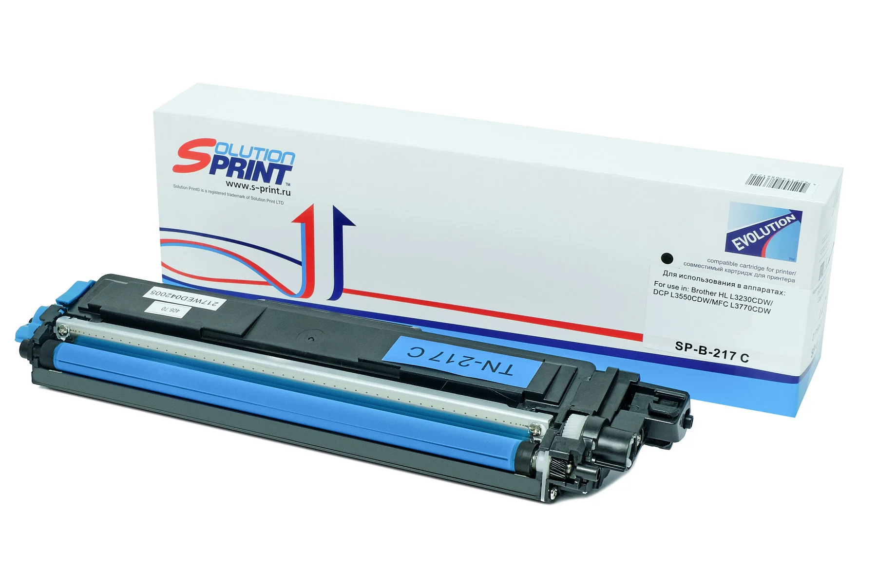 купить совместимый Картридж Solution Print TN-217C голубой совместимый с принтером Brother (SP-B-217 C) 