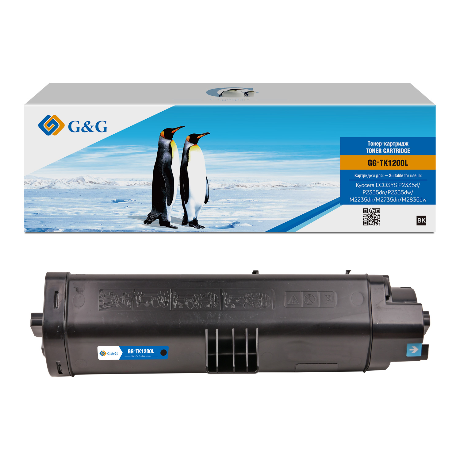 купить совместимый Картридж G&G TK-1200L черный совместимый с принтером Kyocera (GG-TK1200L) 