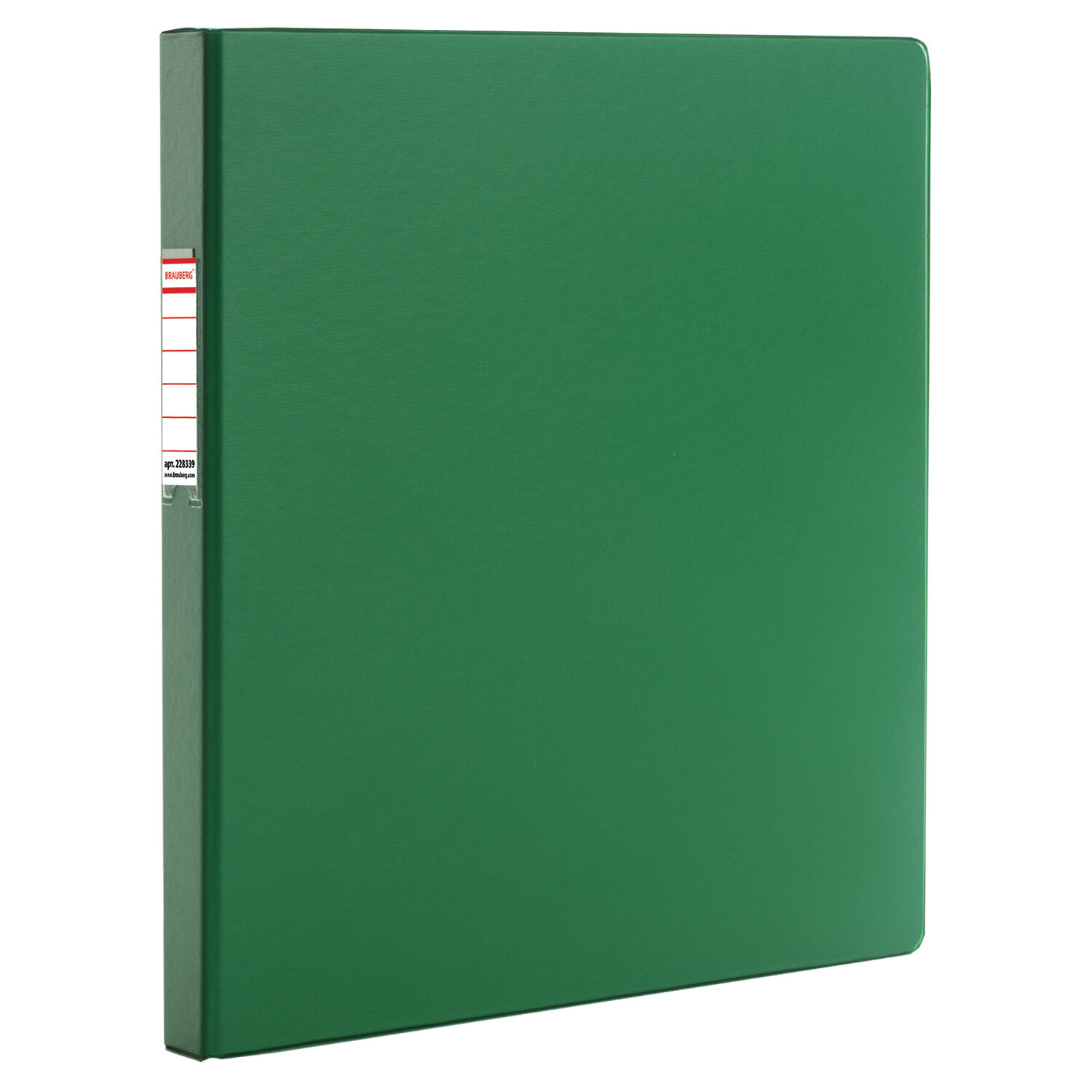 Папка с металлическим пружинным скоросшивателем BRAUBERG, картон/ПВХ, 35 мм, зеленая, до 290 листов,