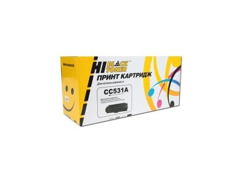 Картридж Hi-Black CC531A голубой совместимый с принтером HP (HB-CC531A/№ 718)