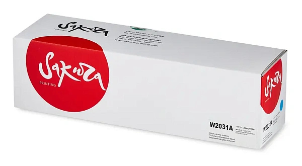 купить совместимый Картридж SAKURA W2031A голубой совместимый с принтером HP (SAW2031A) 