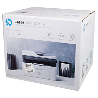 МФУ лазерное HP Laser 137fnw "4 в 1", А4, 20 стр/мин, 10000 стр/мес, АПД, Wi-Fi, сетевая карта, 4ZB8