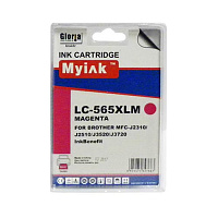 Картридж пурпурный XL MyInk LC565XL-M пурпурный совместимый с принтером Brother