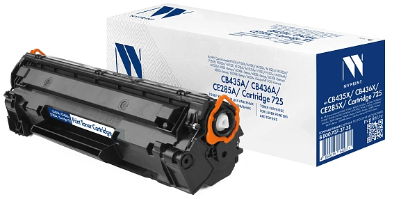 купить совместимый Картридж NV-Print CB435A/CB436A/CE285A/725 черный совместимый с принтером HP/Canon универсальный (NV-CB435A/436A/285/725) 