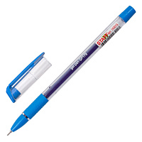 Ручка гелевая с грипом STAFF "College" GP-179, СИНЯЯ, корпус прозрачный, игольчатый узел 0,6 мм, лин