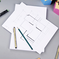 Папка для черчения БОЛЬШАЯ А3, 297х420 мм, 24 л., 200 г/м2, без рамки, ватман ГОЗНАК КБФ, BRAUBERG, 