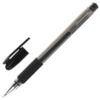 Ручка гелевая с грипом STAFF "Basic" GP-677, ЧЕРНАЯ, корпус тонированный, узел 0,5 мм, линия письма 