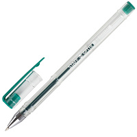 Ручка гелевая STAFF "Basic" GP-789, ЗЕЛЕНАЯ, корпус прозрачный, хромированные детали, узел 0,5 мм, л
