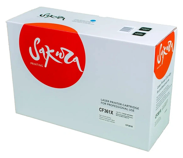 купить совместимый Картридж SAKURA CF361X голубой совместимый с принтером HP (SACF361X) 