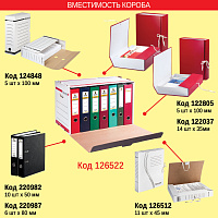 Короб архивный с клапаном А4 (260х325 мм), 100 мм, до 900 листов, плотный, микрогофрокартон, БЕЛЫЙ, 