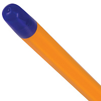 Ручка шариковая STAFF "EVERYDAY BP-247 Orange", СИНЯЯ, шестигранная, корпус оранжевый, линия письма 
