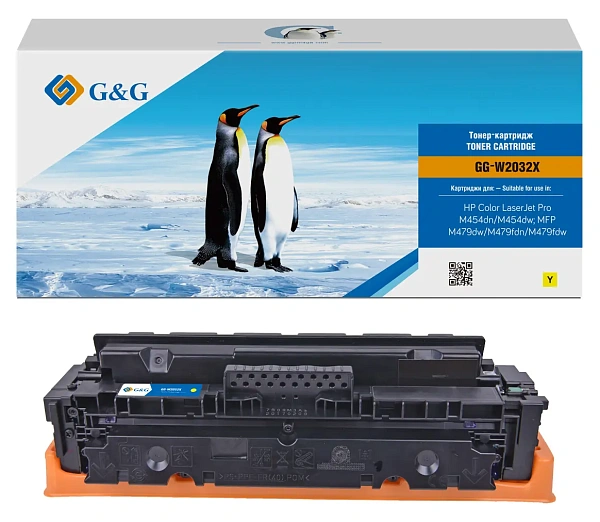 купить совместимый Картридж G&G W2032X желтый совместимый с принтером HP (GG-W2032X) 
