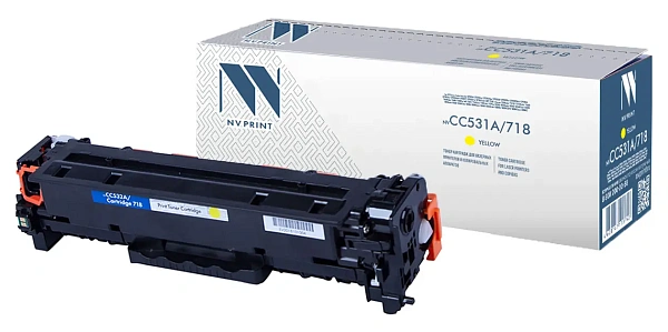 купить совместимый Картридж NV-Print CC532A/718Y желтый совместимый с принтером HP/Canon универсальный (NV-CC532A/718Y) 