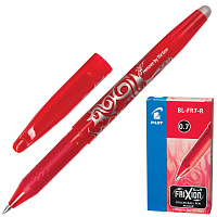 Ручка стираемая гелевая с грипом PILOT "Frixion", КРАСНАЯ, корпус красный, узел 0,7 мм, линия письма