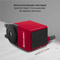 Точилка механическая BRAUBERG "JET", металлический механизм, черный/бордовый, 222517