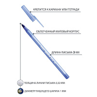 Ручка шариковая BIC Round Stic, СИНЯЯ, корпус голубой, узел 1мм, линия 0,32мм, С ШТРИХКОДОМ, 934598