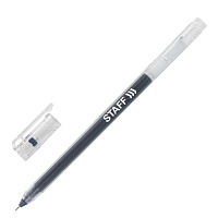 Ручка гелевая STAFF "EVERYDAY" GP-673, ЧЕРНАЯ, длина письма 1000 м, игольчатый узел 0,5 мм, линия пи