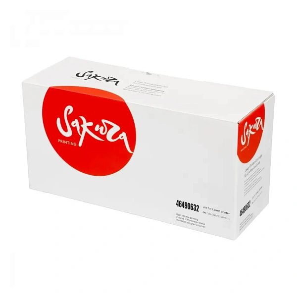 купить совместимый Картридж SAKURA 46490632 черный совместимый с принтером Oki (SA46490632) 