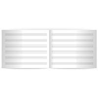 Тетрадь для нот А5, 24 л., обложка мелованный картон, горизонтальная, на скобе, BRAUBERG, "Музыка", 