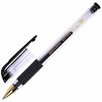 Ручка гелевая с грипом BRAUBERG "EXTRA GT GLD", ЧЕРНАЯ, стандартный узел 0,5 мм, линия 0,35 мм, 1439