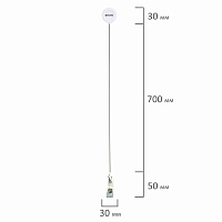 Держатель-рулетка для бейджей 70 см, петелька, клип, белый, в блистере, BRAUBERG, 238240