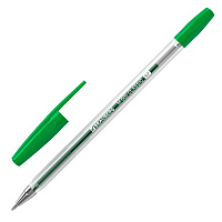 Ручка шариковая BRAUBERG "M-500 CLASSIC", ЗЕЛЕНАЯ, корпус прозрачный, узел 0,7 мм, линия письма 0,35