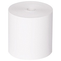 Чековая лента ТЕРМОБУМАГА 80 мм (диаметр 78 мм, длина 80 м, втулка 12 мм) КОМПЛЕКТ 6 шт., BRAUBERG, 