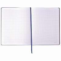 Тетрадь БОЛЬШОЙ ФОРМАТ (200x252 мм) В5, BRAUBERG "Metropolis Extra", под кожу, клетка, 80 л., синий,