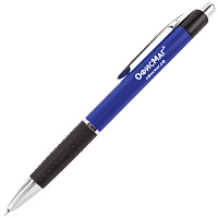 Ручка шариковая автоматическая с грипом ОФИСМАГ, СИНЯЯ, корпус синий, узел 0,7 мм, линия письма 0,35